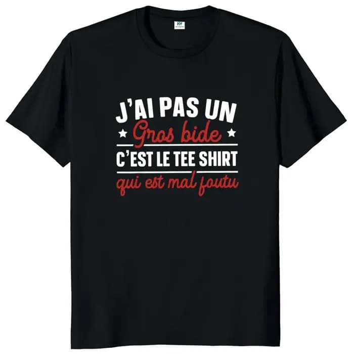 T-shirt humoristique unisexe, 100% coton, décontracté et humoristique, I Don't Have A Big PAUNCH, Y2K, été