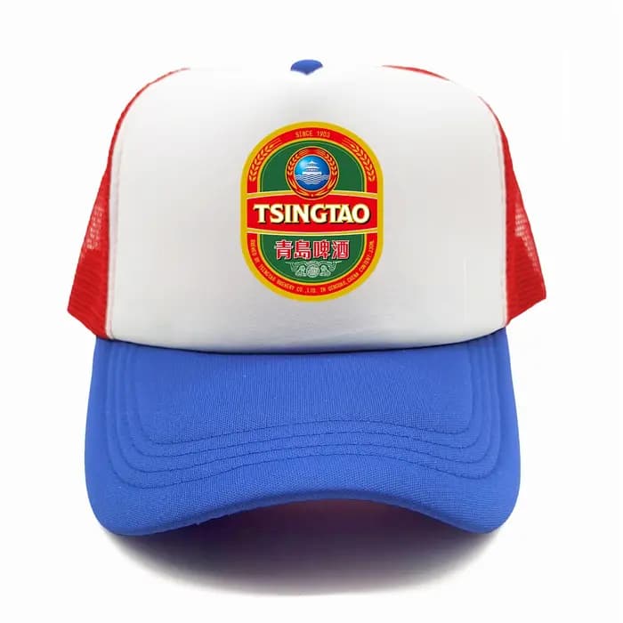 Tsingtao bière camionneur casquette hommes drôle casquettes de Baseball Cool été unisexe maille filet chapeau