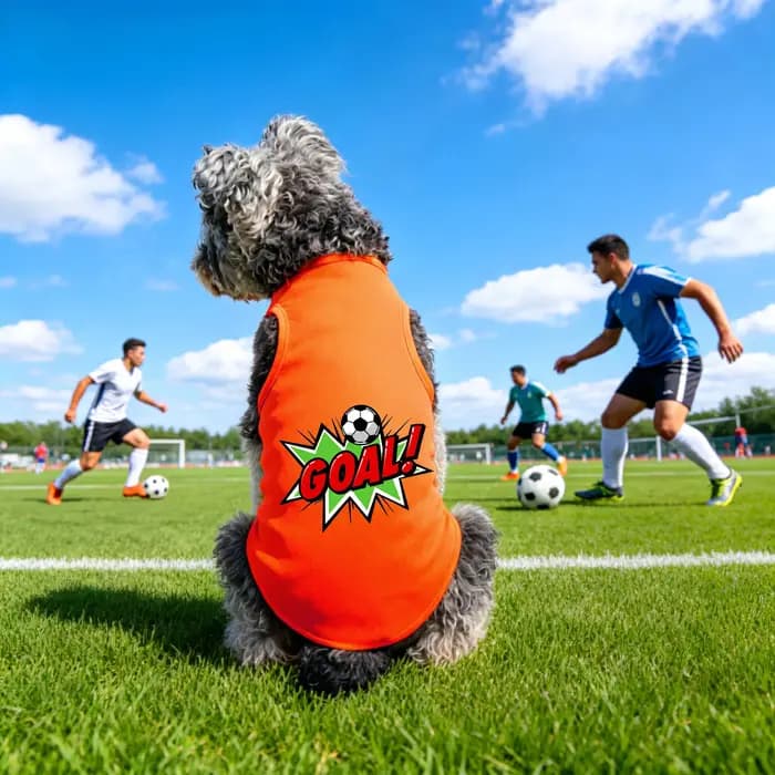 T-shirt imprimé Coupe du Monde pour chien - Des motifs tendance et mignons qui ajoutent de la vitalité à votre