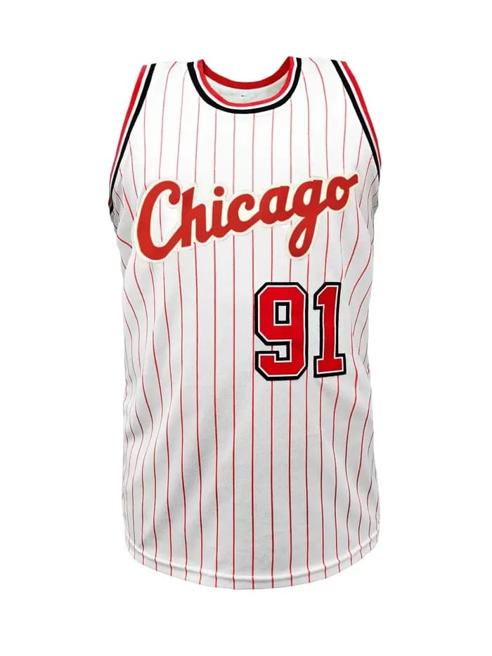 Hommes Chicago # Maillot de basket-ball imprimé 91