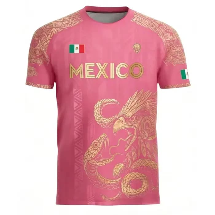 T-shirt pour homme avec imprimé drapeau du Mexique 2026