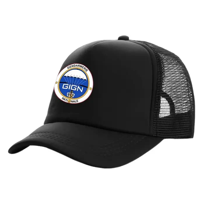 Casquettes de camionneur GIGN pour hommes, casquette de baseball, chapeau PSIG, filet en maille, casquettes Sendarmerie, France Raid, cool, été, unisexe