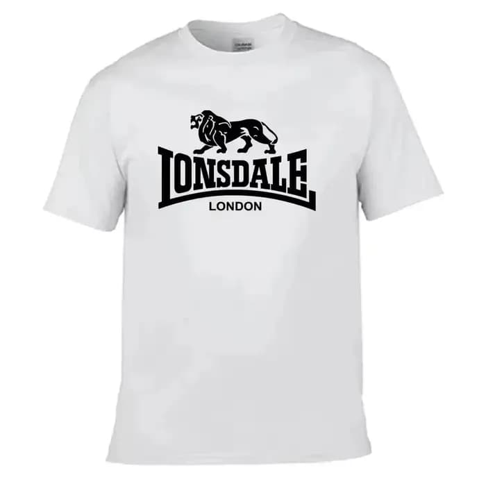 T-shirt à manches courtes pour homme avec imprimé Lion Lonsdale, style streetwear ample et confortab