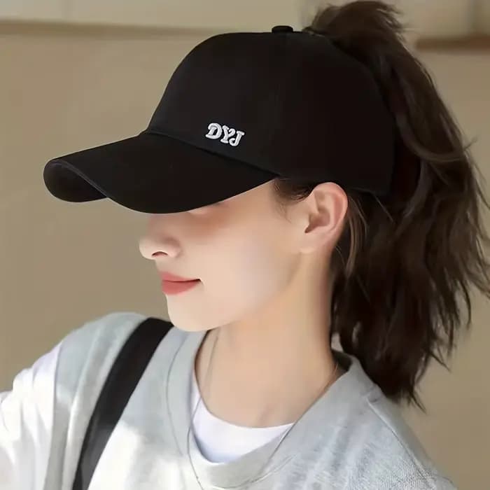 Casquette de baseball décontractée pour femme avec ouverture pour queue de cheval