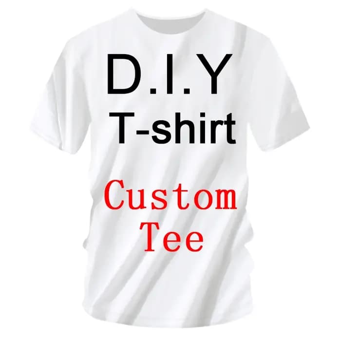 T-shirt à manches courtes et col rond unisexe, imprimé en 3D, design personnalisé, chemise d'été, sw