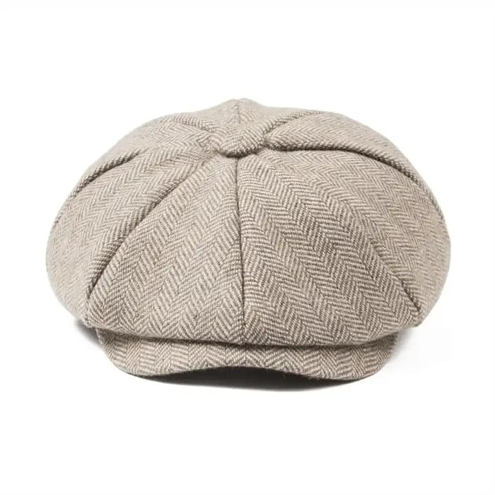 JANGOUL Casquette Baker Boy Petite Taille en Mélange de Laine, Casquettes Newsboy, Chapeau Plat à Ch