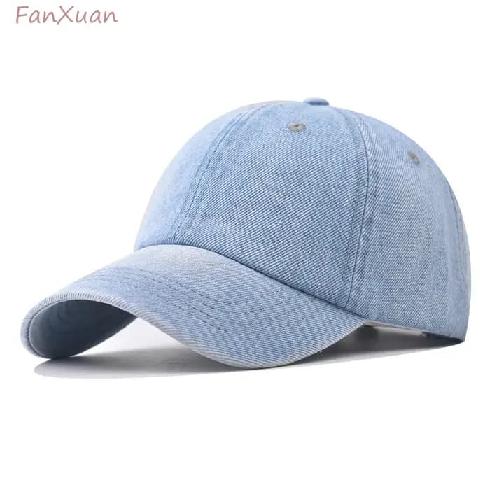 Casquette de baseball en denim délavé non structurée