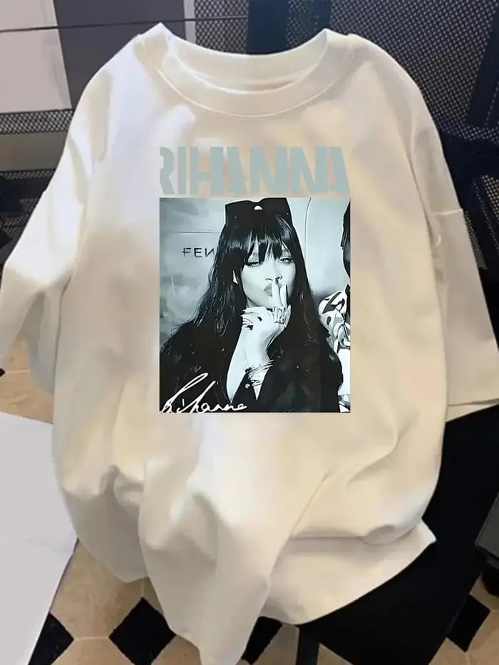 T-shirt vintage motif Rihanna tendance été 2026