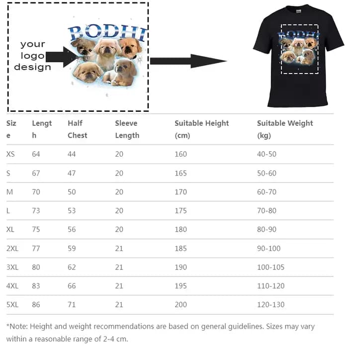T-shirt homme 100% coton votre propre conception