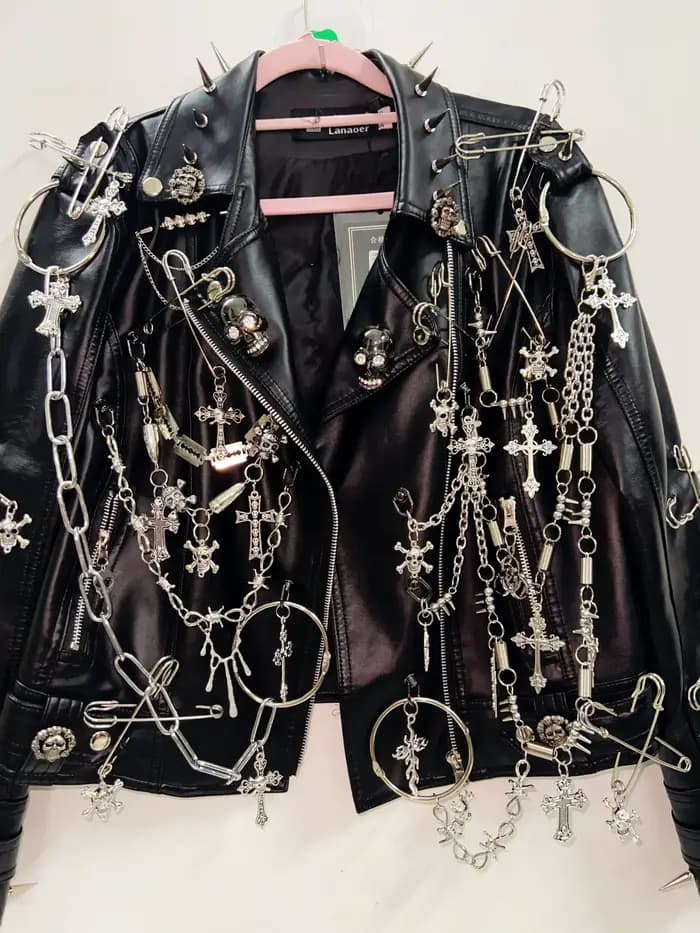 Veste gothique punk vintage