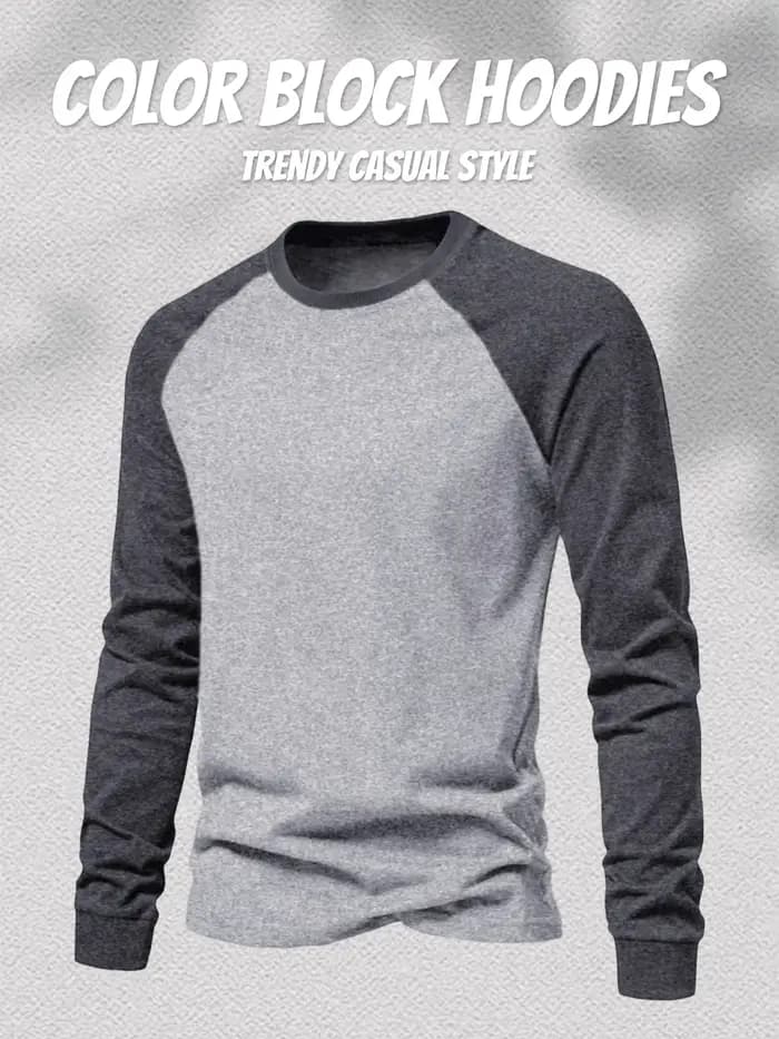 T-shirt à manches longues raglan pour homme