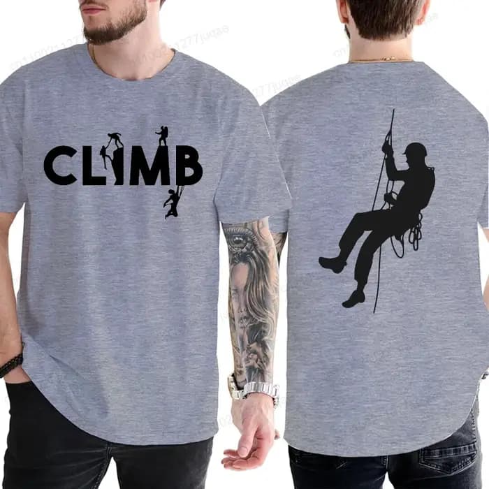 Vintage hommes T-Shirts hauts vêtements escalade Bouldering grimpeur