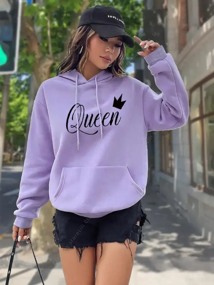 Sweat-shirt à capuche pour femme Hauts de qualité supérieure Mode Esthétique Streetwear Vêtements Y2k Pulls