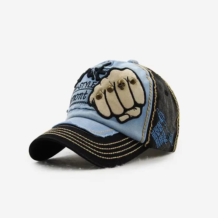Casquette de baseball à la mode pour hommes et femmes, rivets avec lettres brodées, unisexe, bord so
