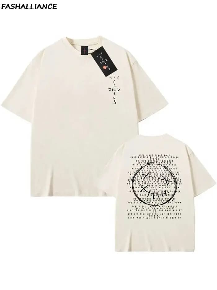 2025 Cuctus Jack Merch 100% coton Hip Hop t-shirt pour hommes femmes Utopia été Streetwear Vintage