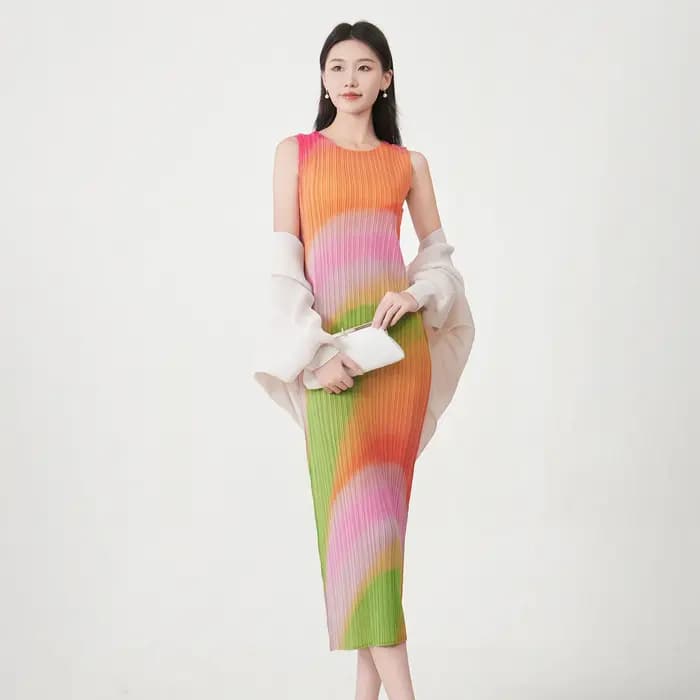Robe plissée pour femmes