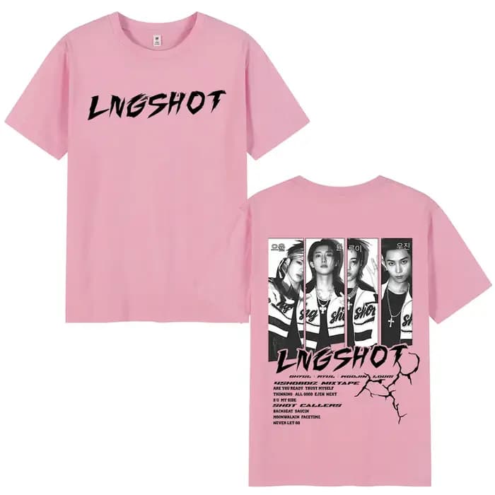 T-shirt coréen Kpop Lngshot OHYUL RYUL WOOJIN LOUIS pour hommes et femmes