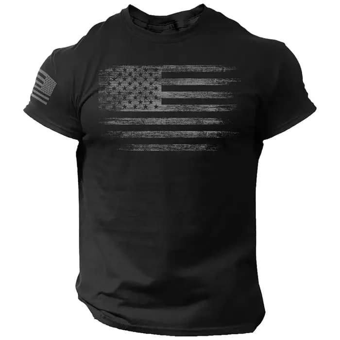 T-shirt à manches courtes imprimé 3D pour hommes