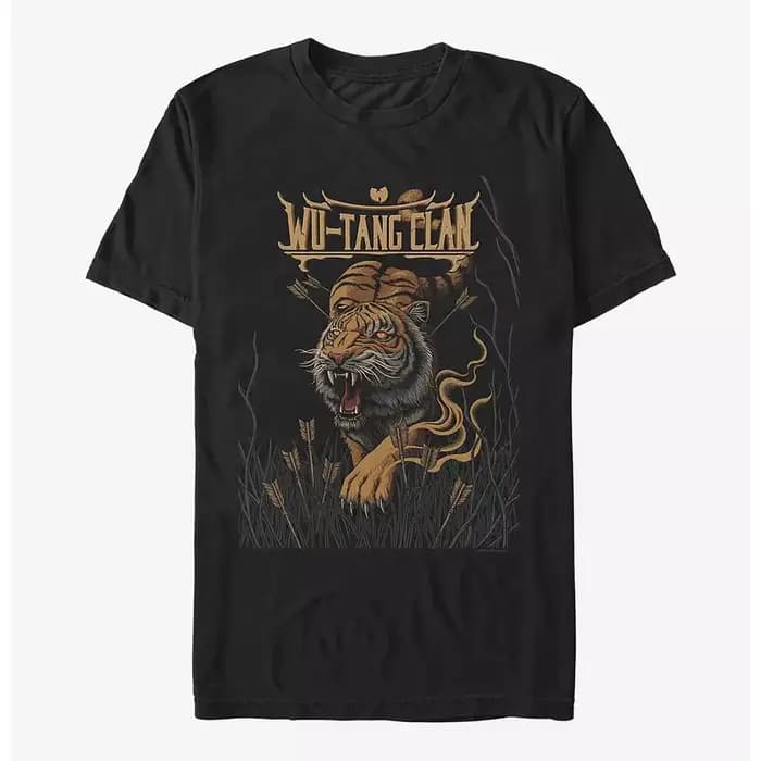 T-shirt ample à manches courtes rétro américain Wu-Tang Clan Hip Hop Group pour hommes et femmes