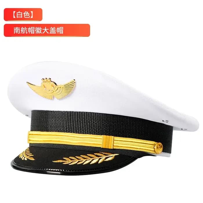 Casquette pilote 2026, chapeau réglable en cuir PU avec badge en métal