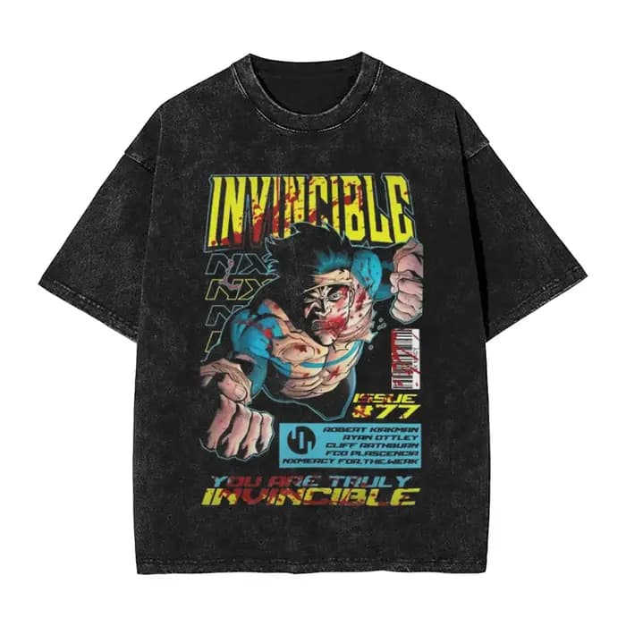 Super-héros Invincible Manga T-shirt Harajuku rue mode