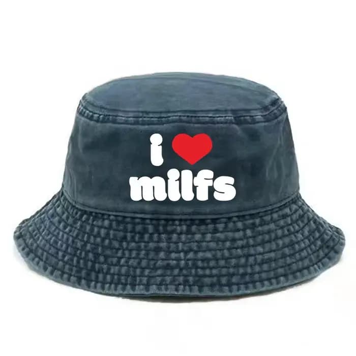I Hot Love Milfs-Chapeau rétro délavé pour hommes