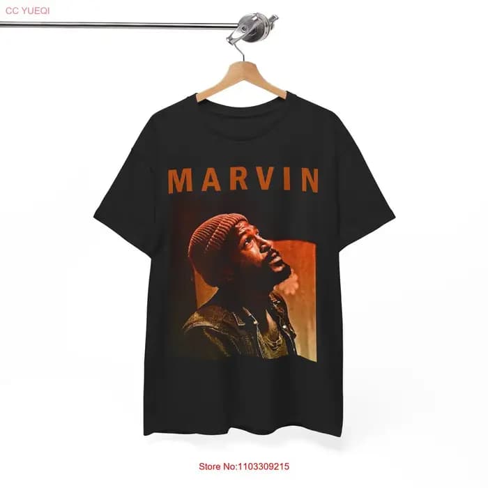 T-shirt unisexe en coton rapCotton, Marvin Gaye, affiche graphique rétro