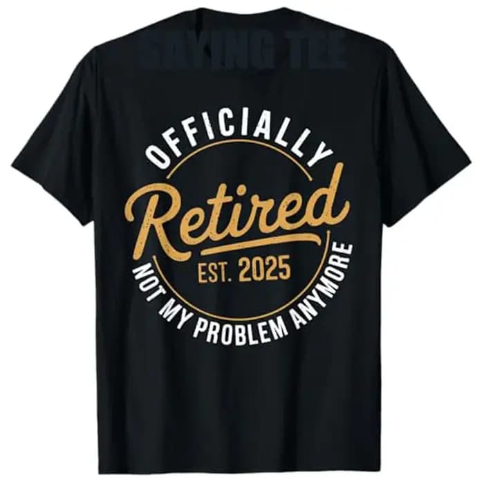 T-shirt vintage humoristique, 2025 pas mon problème, humoristique, lettres imprimées, cadeau de gran