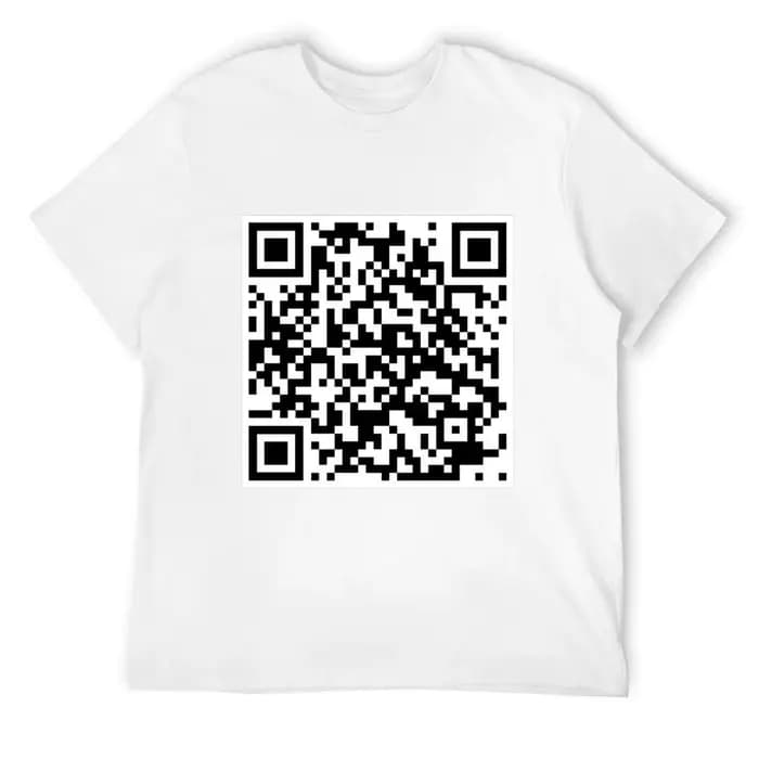 Rick Astley - T-shirt avec code QR Never Gonna Give You Up