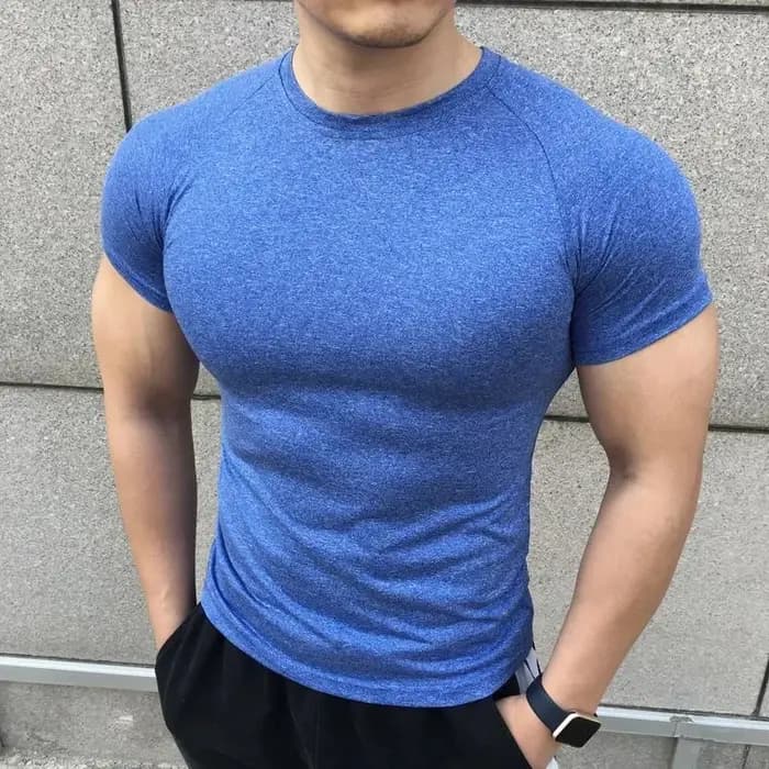 2024 nouveaux hommes d'été à manches courtes Fitness chemise en cours d'exécution Sport gymnase Comp