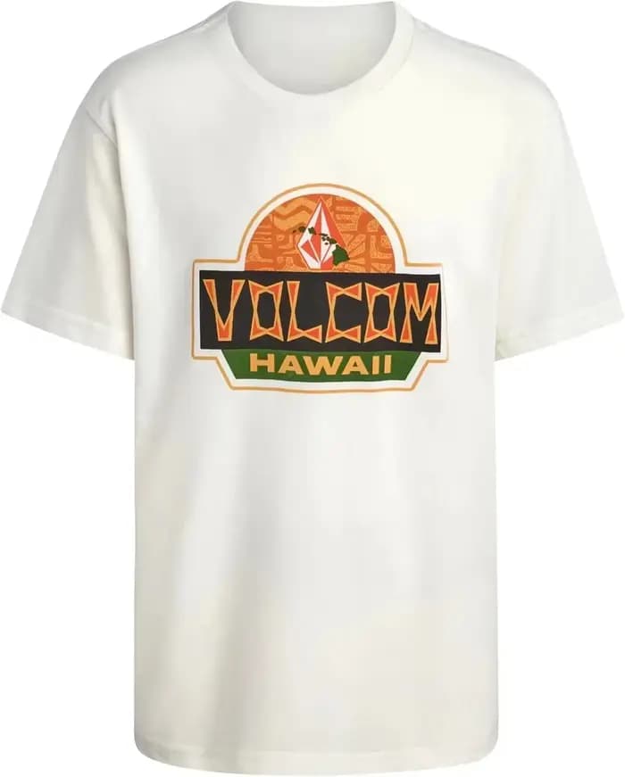 T-shirt rétro psychédélique kaléidoscope Volcom, marque tendance pour le surf et les sports, en coton, avec motif graphique, pour hommes et femmes, streetwear d'été