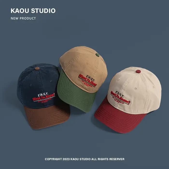 Casquette à visière brodée pour hommes