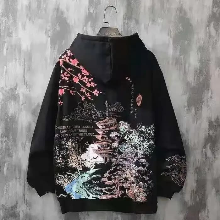 Hauts noirs Anime graphique essentiels sweats à capuche femme esthétique mode coréenne mignon sweat