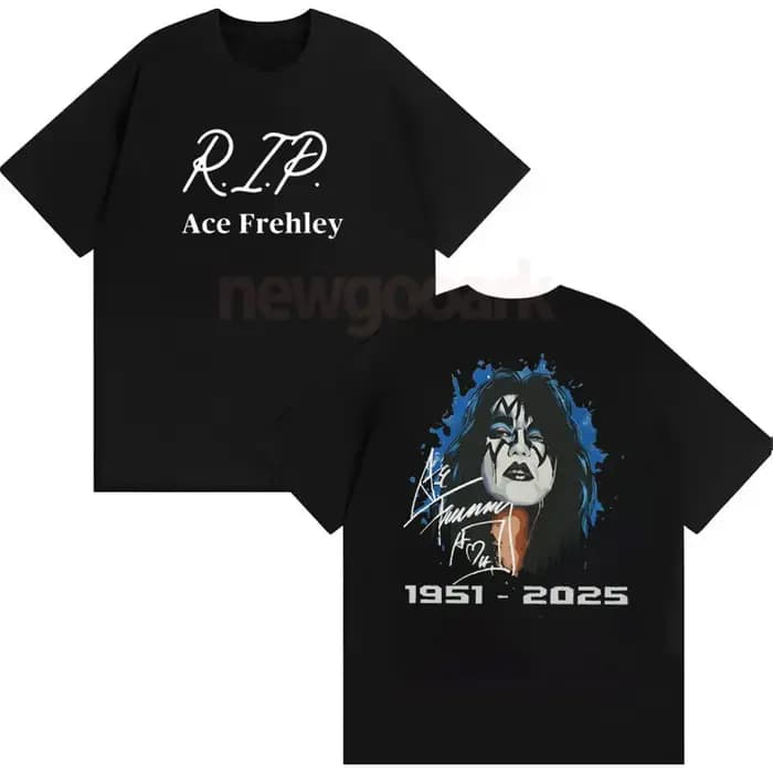 Ace Frehley hommage graphique t-shirts RIP 1951-2025 merci pour les souvenirs cadeau femme homme Fans coton t-shirt à manches courtes