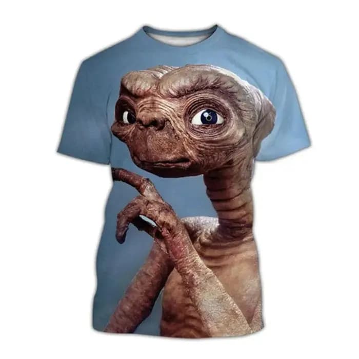 ET Le Extra-Terrestre impression 3D T-Shirts hommes femmes mode Streetwear surdimensionné à manches courtes t-shirt