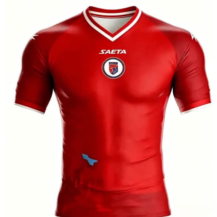 Maillot de football à manches courtes Haïti pour les fans