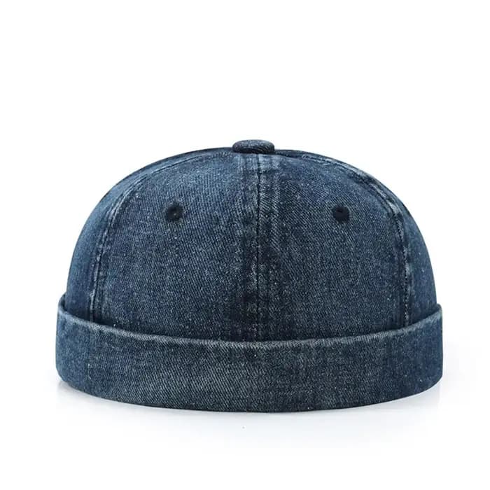 Casquette Docker en Denim sans bords