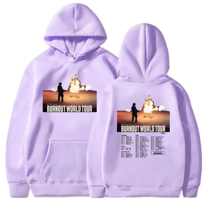 Boywithuke Burnout World Tour Sweats à capuche College graphiques pour hommes et femmes