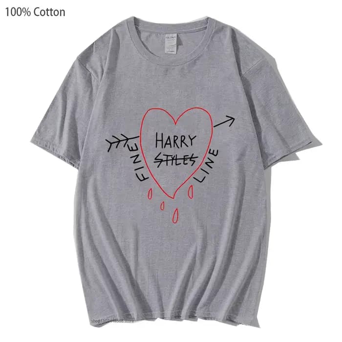 Happy Fine Line Print T-Shirts Harry Styles traiter les gens gentillesse chemises à la mode femmes t-shirt hommes