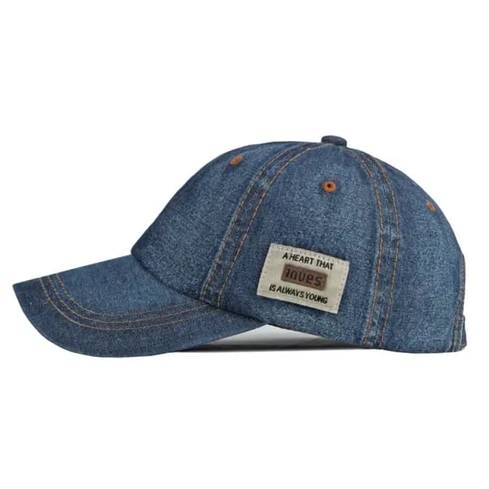 Casquette en jean bleu de marque FS pour hommes