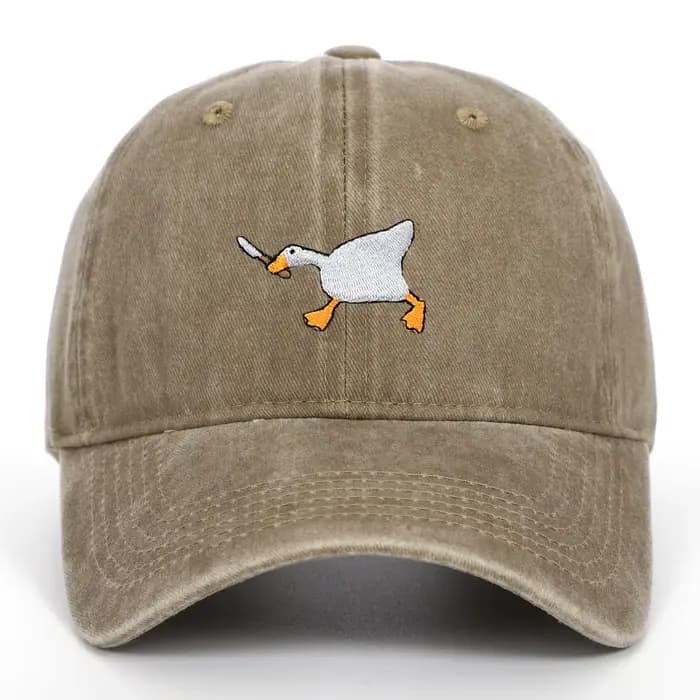 Casquette de baseball brodée avec motif d'oie pour hommes et femmes
