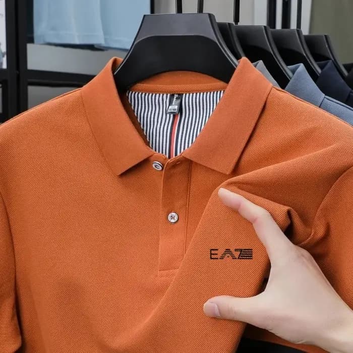 Polo de marque de luxe à manches courtes avec lettres brodées