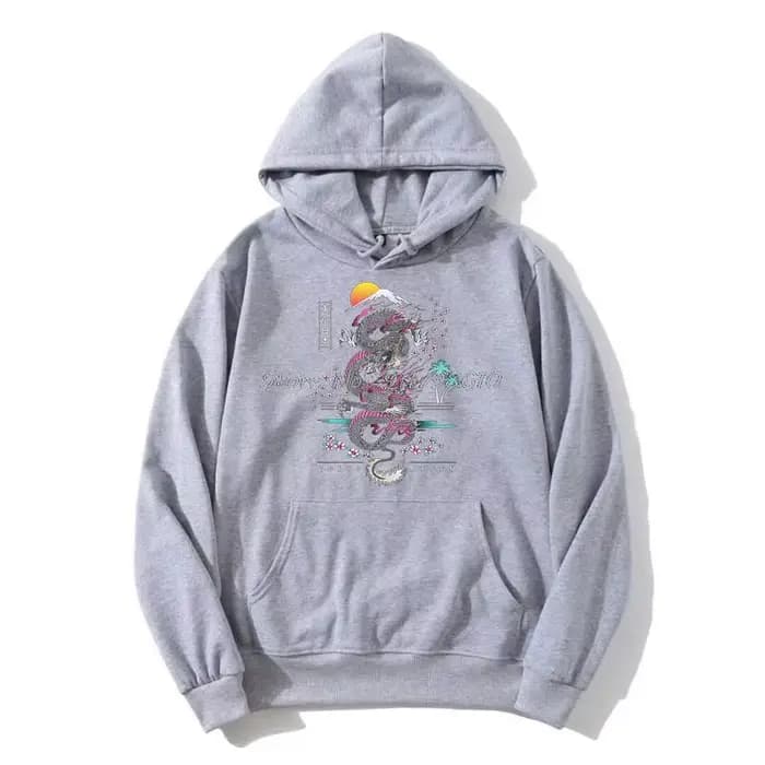 Sweat à capuche Tokyo japon Dragon fleurs de cerisier Culture japonaise hommes