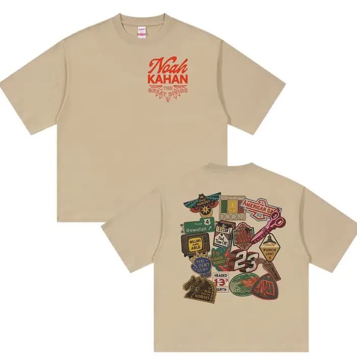 Noah Kahan The Great Divide Tour 2026 T-shirt graphique vintage pour hommes