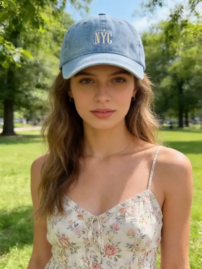 Casquette de baseball brodée New York - Unisexe