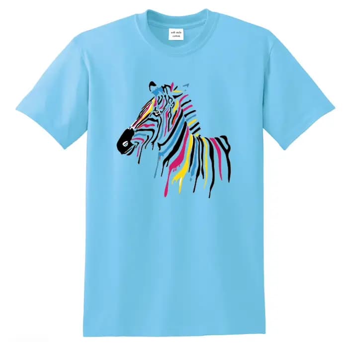 T-shirt imprimé zèbre pour hommes, haut à la mode, décontracté, de qualité supérieure, col rond, sli
