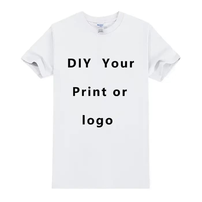 Taille ue 100% coton t-shirt personnalisé faire votre conception Logo texte hommes femmes imprimer