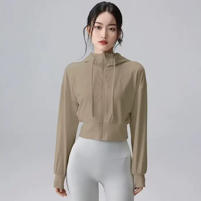 Veste décontractée à capuche pour femme, veste de sport ample pour l'extérieur
