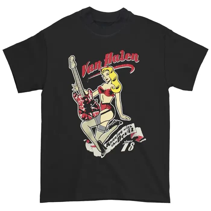 Nouveau style été 2026 : T-shirt Van Halen pour homme