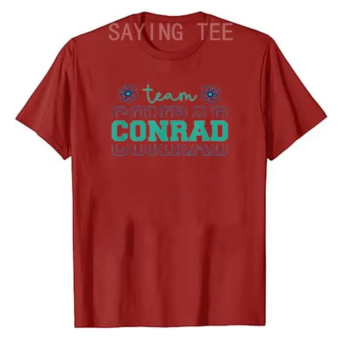 Team Conrad Floral Humor Graphic Tee